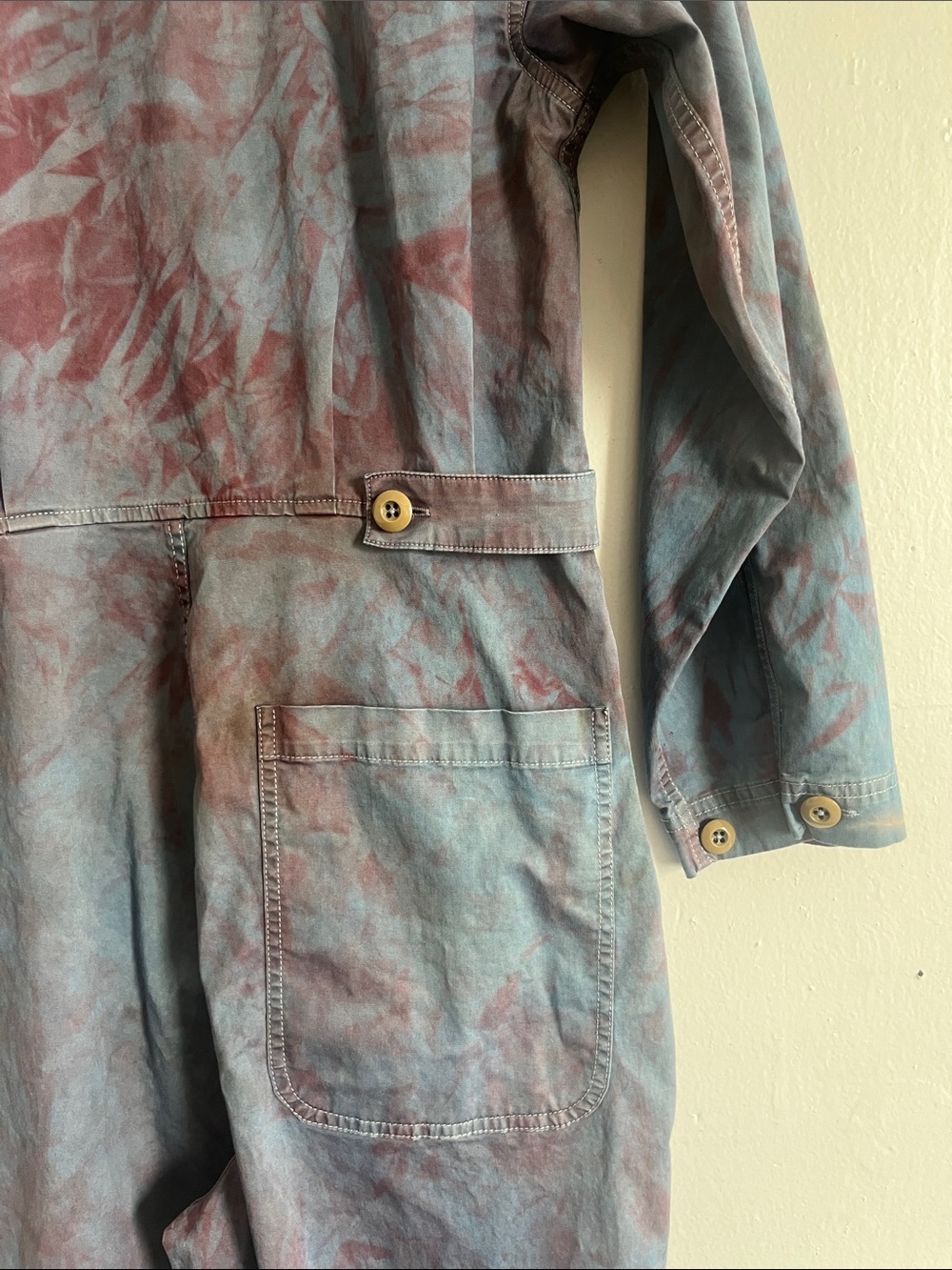 Alex Mill Blue and Purple Custom Tie Die Jumpsuit - Picture 6 of 6